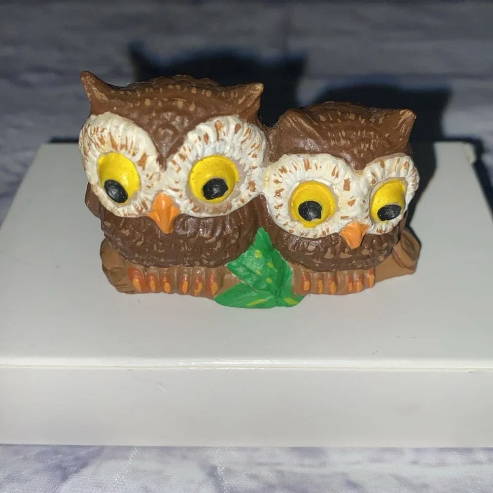 Two Vintage Owl Figurines